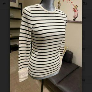 Blue and White Striped Sweater